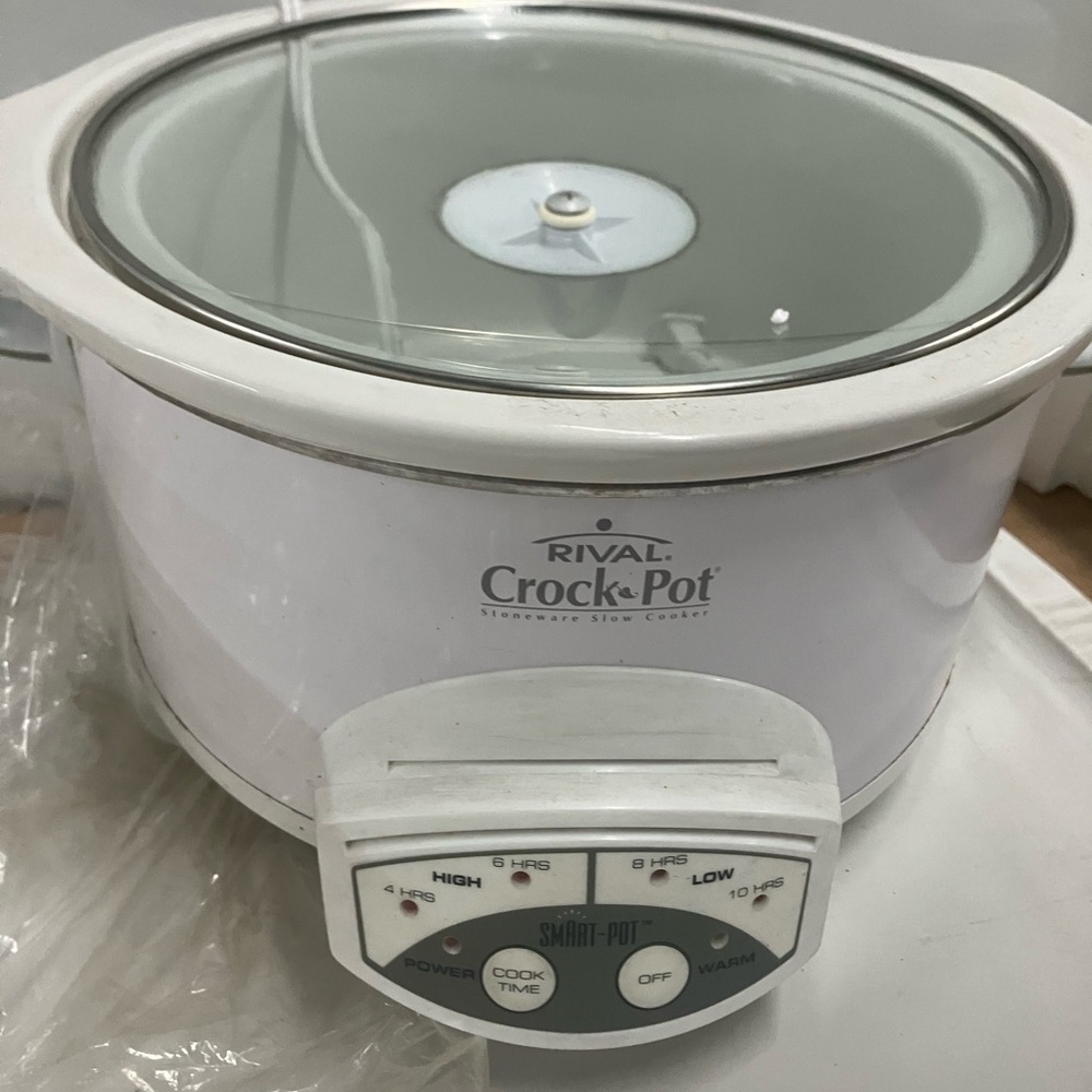 RIVAL White 2001 Crock Pot Smart Pot Slow Cooker 5 QT round Model 3060W EUC - Picture 2 of 10